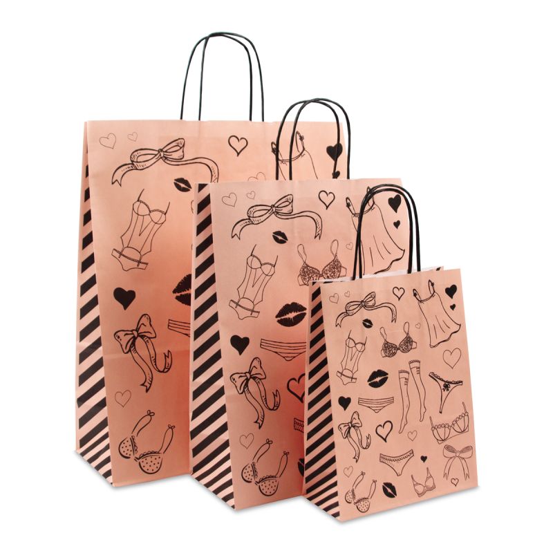 Twisted paper bags - Lingerie design